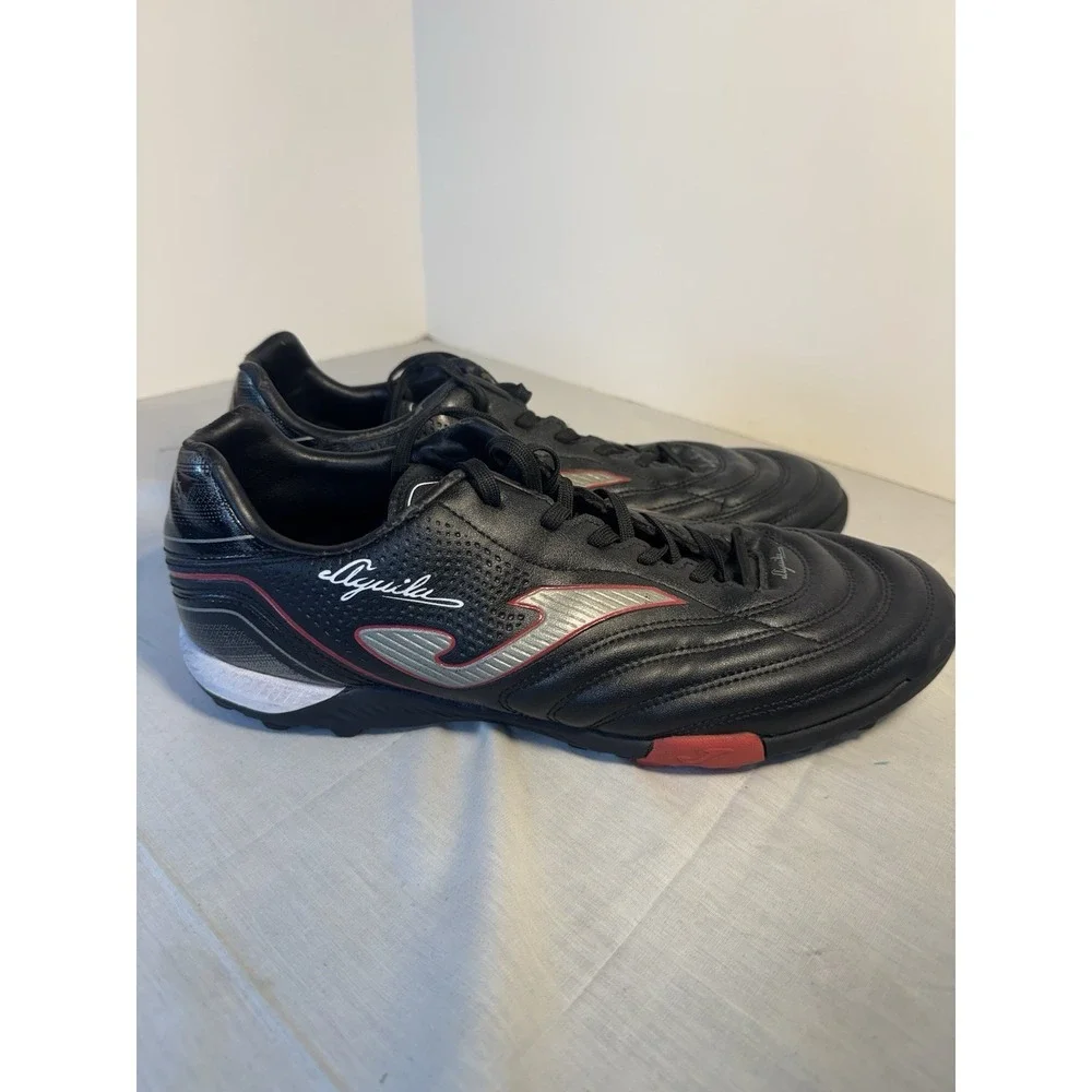 Joma Shoes Mens Size 9 Black Red Dribling Logo Indoor Soccer Sneakers